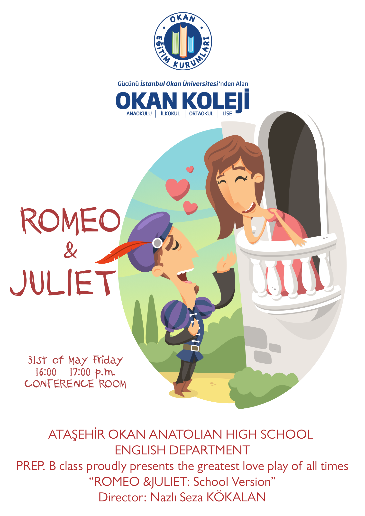 Öğrencilerimizin Sergileyeceği Romeo ve Juliet Drama Gösterisine Davetlisiniz 